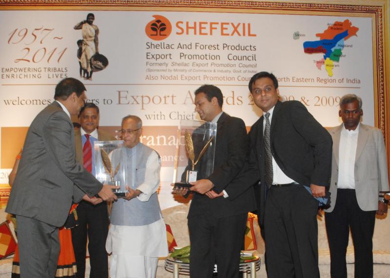 The Honourable President of India awarding our Directors 